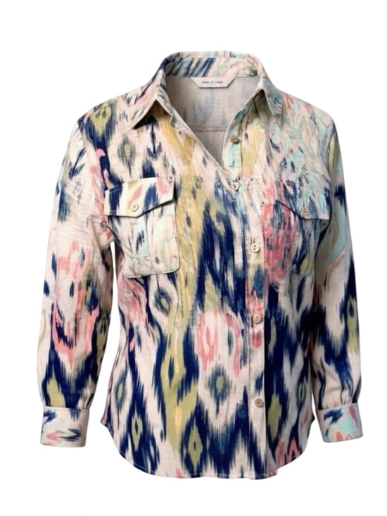 Chico's Tops - Chico's Women's No-Iron Paisley Print Long-Sleeve Shirt. Size 0